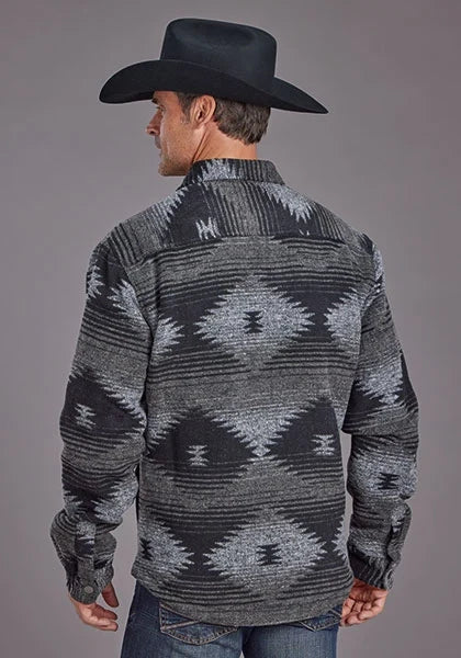 Stetson Aztec Flannel (Black) - Men's Wool Jacket