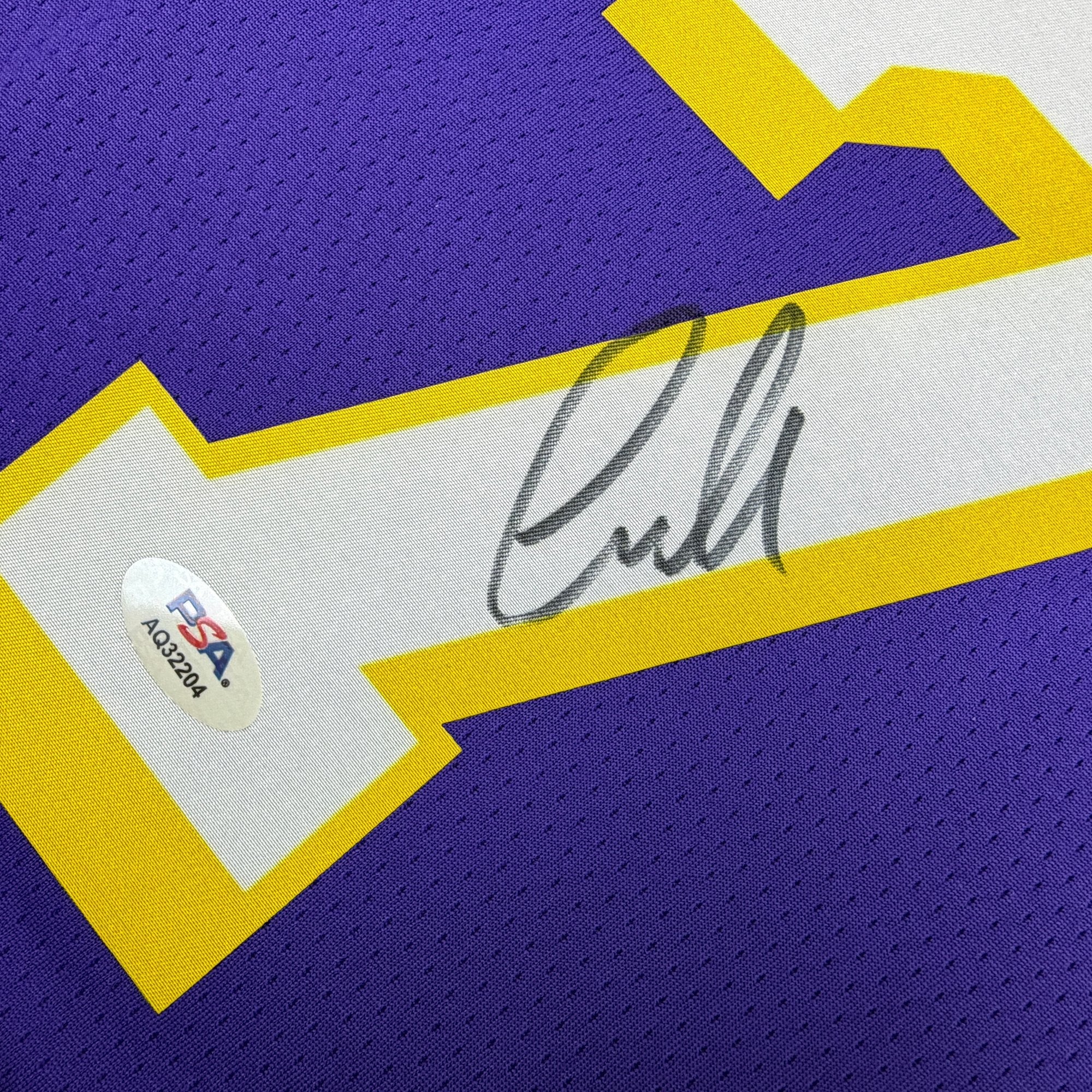 Autographed/Signed Luka Doncic Los Angeles Lakers Purple Authentic Basketball Jersey PSA/DNA COA