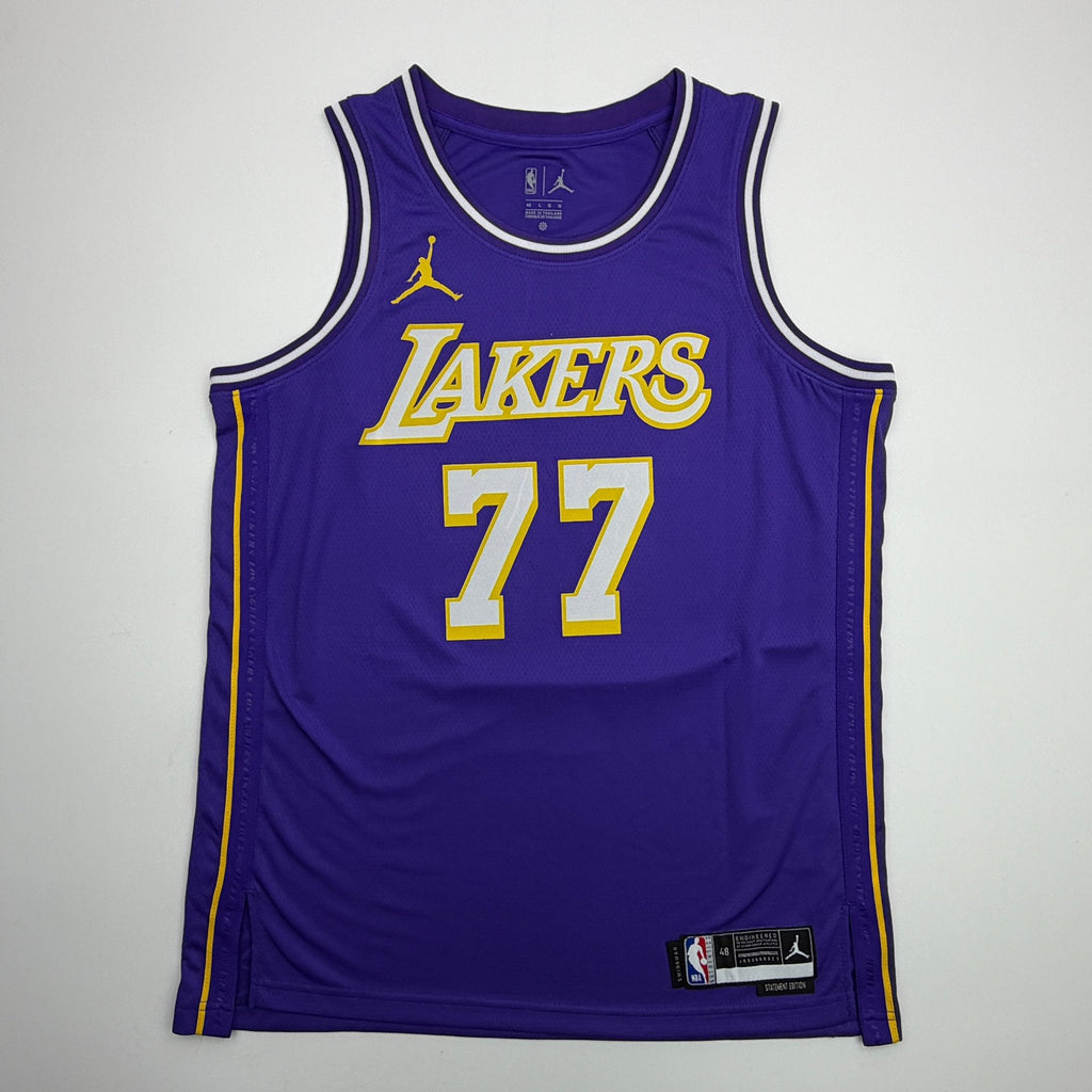 Autographed/Signed Luka Doncic Los Angeles Lakers Purple Authentic Basketball Jersey PSA/DNA COA