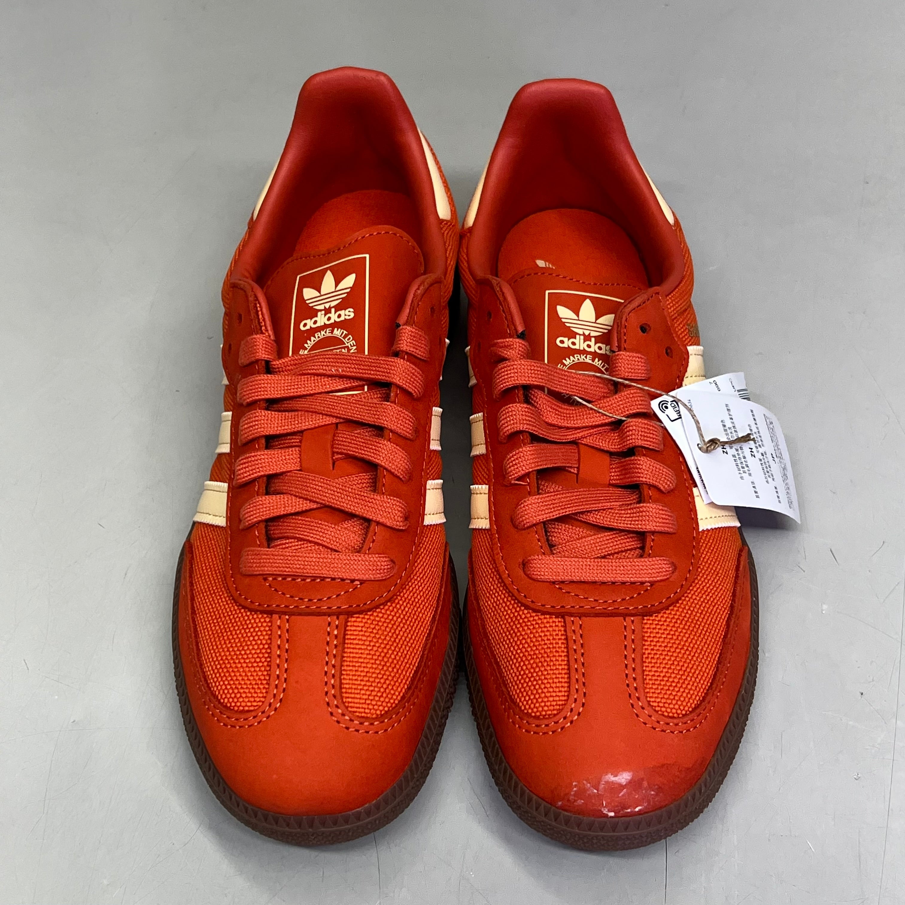 ZA@ ADIDAS Samba OG Soccer Inspired Sneaker Men's Sz 7 Collegiate Orange ID1453