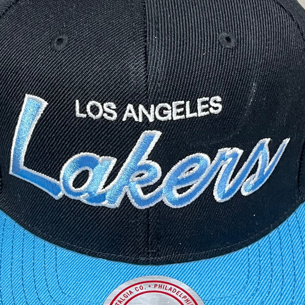 MITCHEL & NESS Los Angeles Lakers 2.0 Snapback Hat Men's Black/Blue One Size