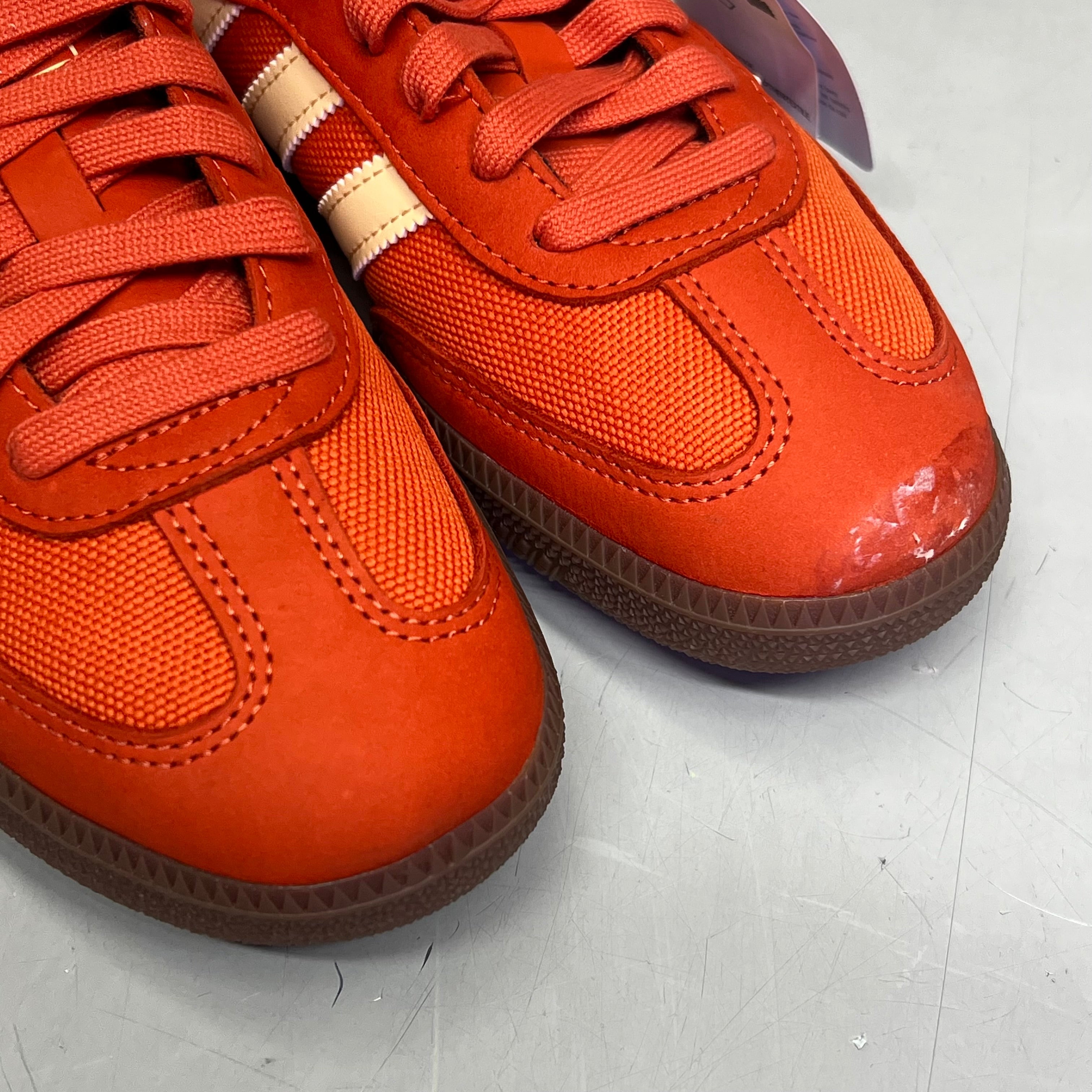 ZA@ ADIDAS Samba OG Soccer Inspired Sneaker Men's Sz 7 Collegiate Orange ID1453