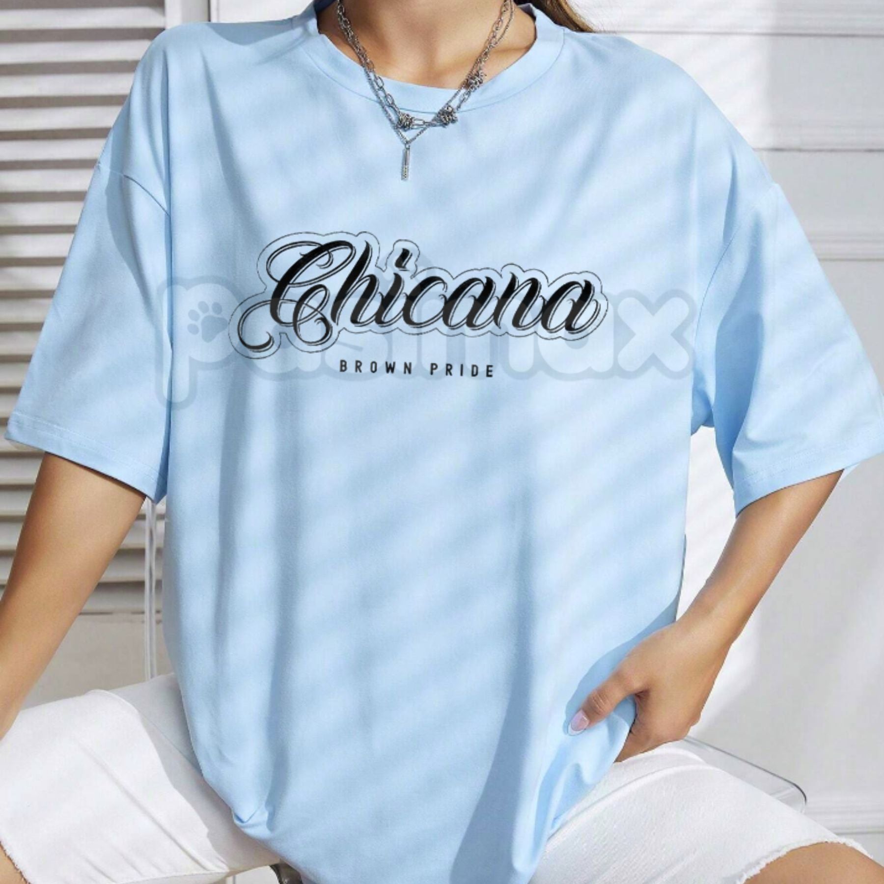 Chicana Brown Pride Oversized Graphic Tee - Vintage Lowrider Culture Clothing, Mexican Heritage Streetwear, Cholo Style Retro Aesthetic Shirt, Latina Empowerment Apparel