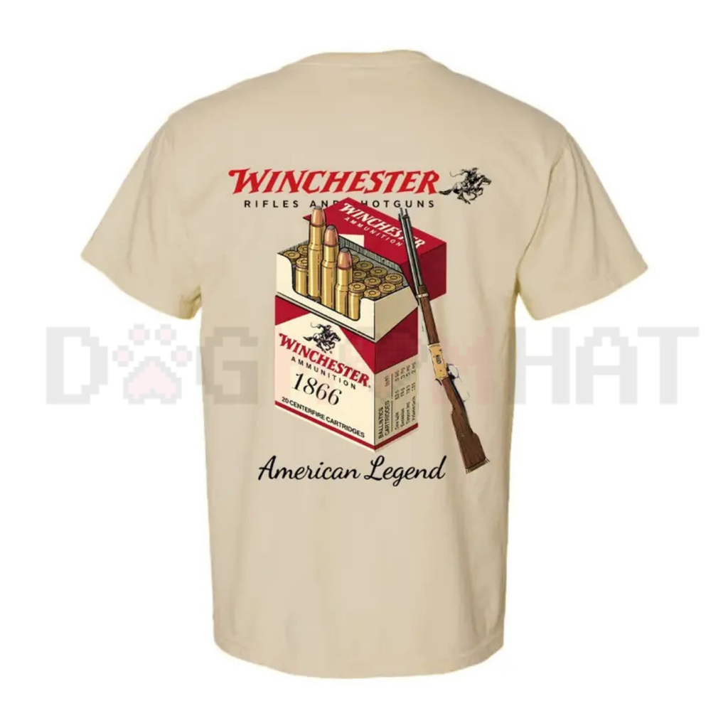 Winchester "American Legend" Men's Tee – 1866 Ammo Box Graphic Shirt
