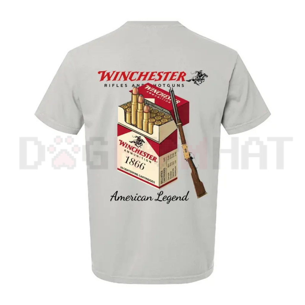 Winchester "American Legend" Men's Tee – 1866 Ammo Box Graphic Shirt