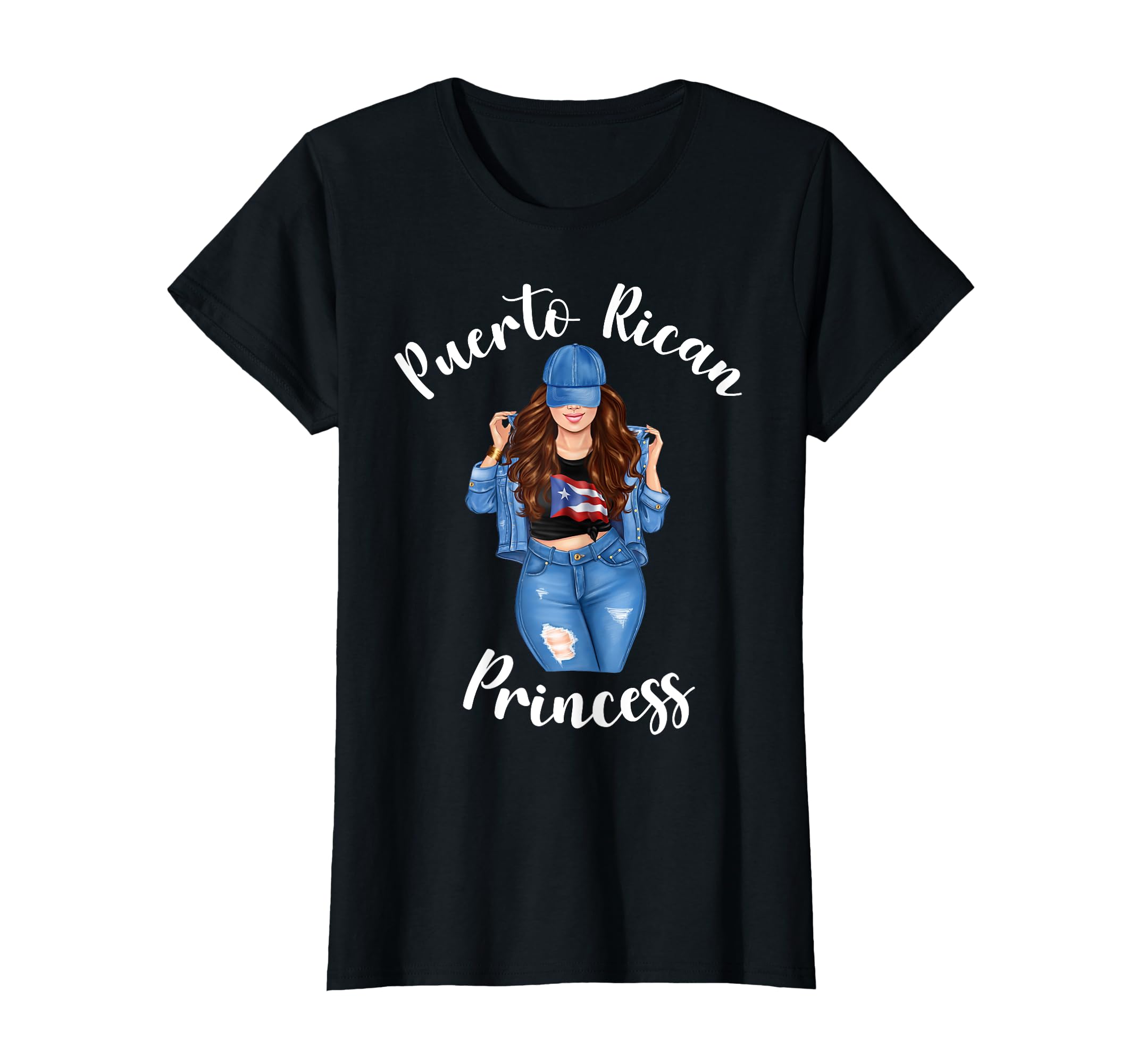 Puerto Rican Princess Latin Pride T-Shirt - Fun Novelty Design Men Women