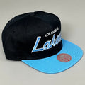 MITCHEL & NESS Los Angeles Lakers 2.0 Snapback Hat Men's Black/Blue One Size