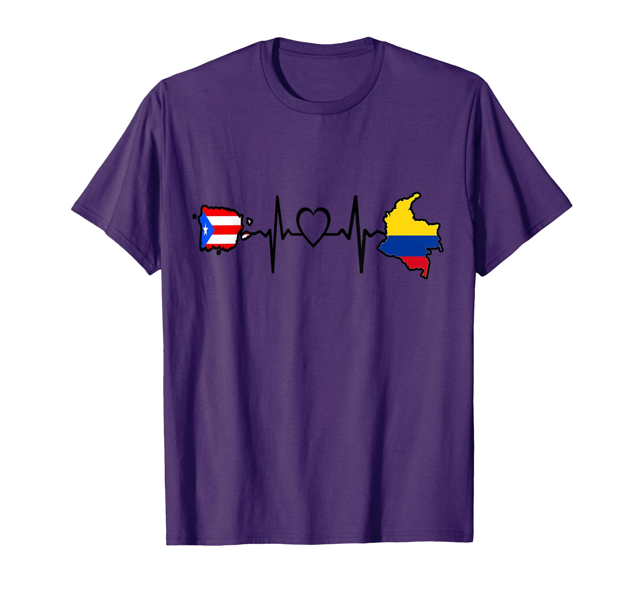 Puerto Rico Colombia Flag Puerto T-Shirt - Custom Art Print for Adults