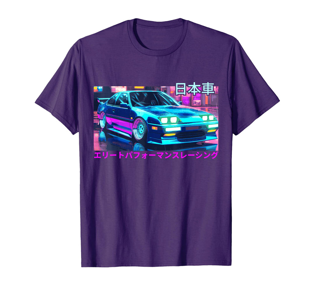 Jdm Synthwave Vaporwave Japanese Car 90S T-Shirt - Trendy Graphic Unisex