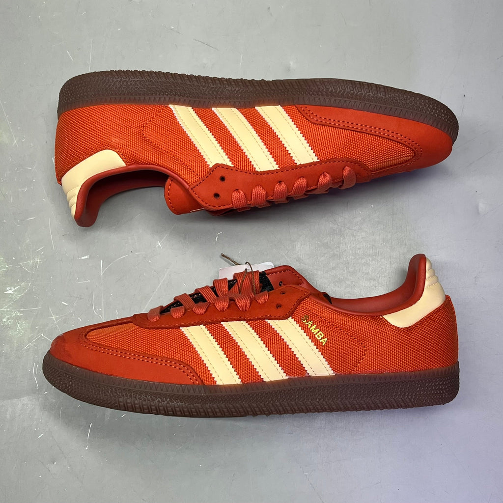 ZA@ ADIDAS Samba OG Soccer Inspired Sneaker Men's Sz 7 Collegiate Orange ID1453