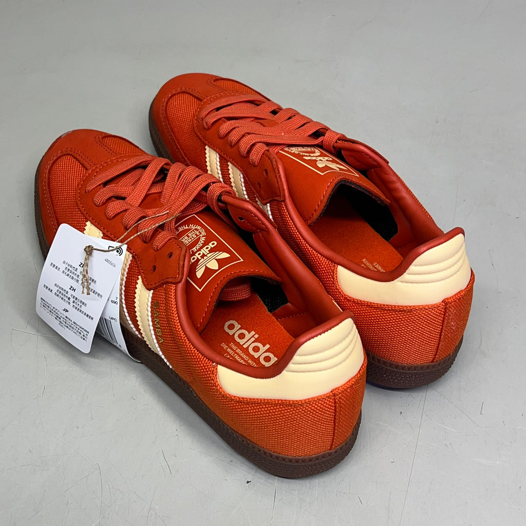 ZA@ ADIDAS Samba OG Soccer Inspired Sneaker Men's Sz 7 Collegiate Orange ID1453