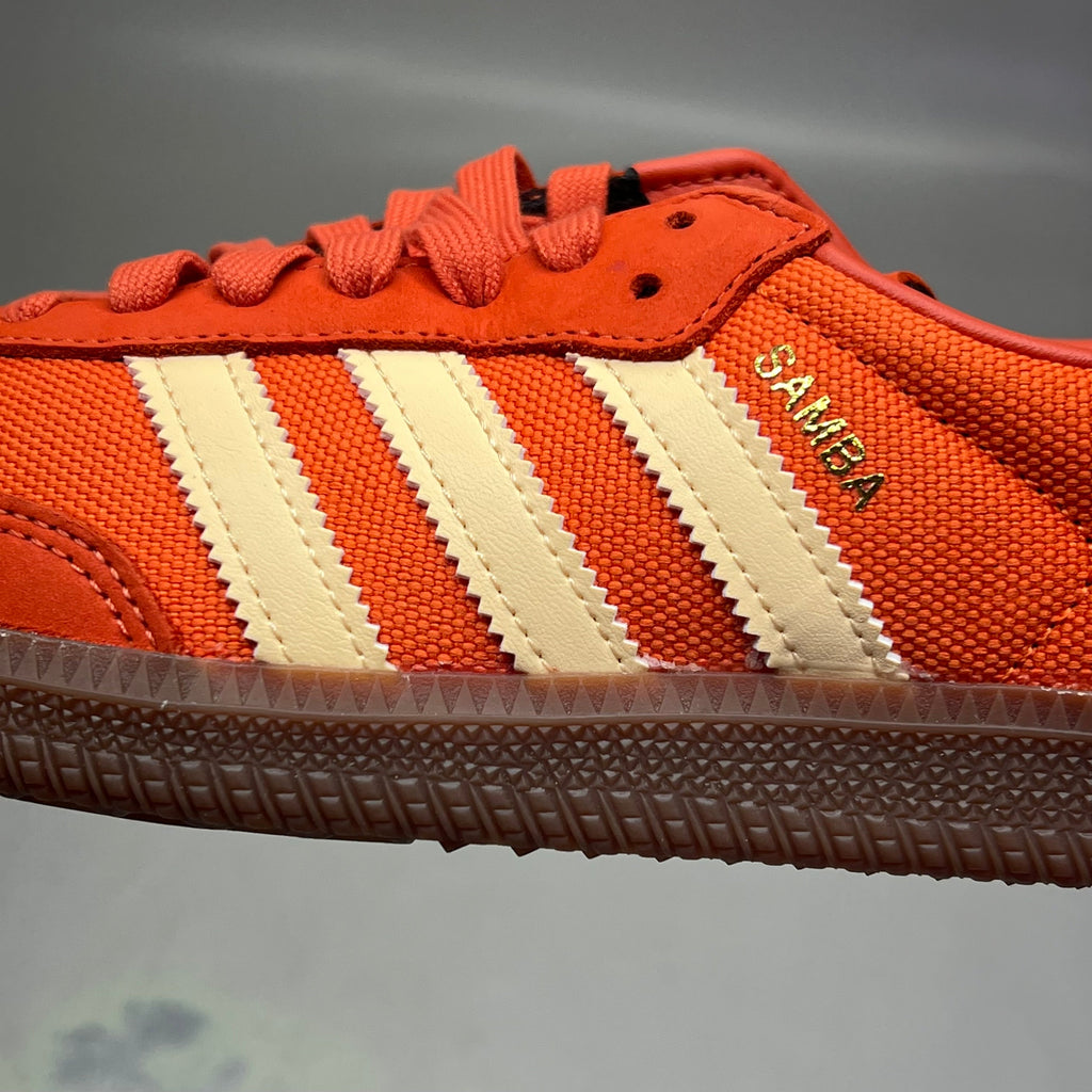 ZA@ ADIDAS Samba OG Soccer Inspired Sneaker Men's Sz 7 Collegiate Orange ID1453