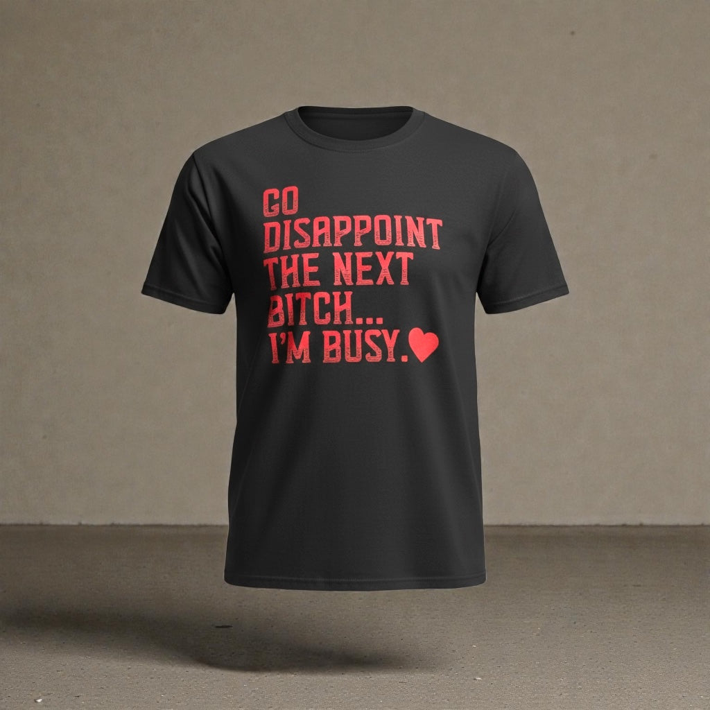 Women's Plus Size Black I'm Busy T Shirt
