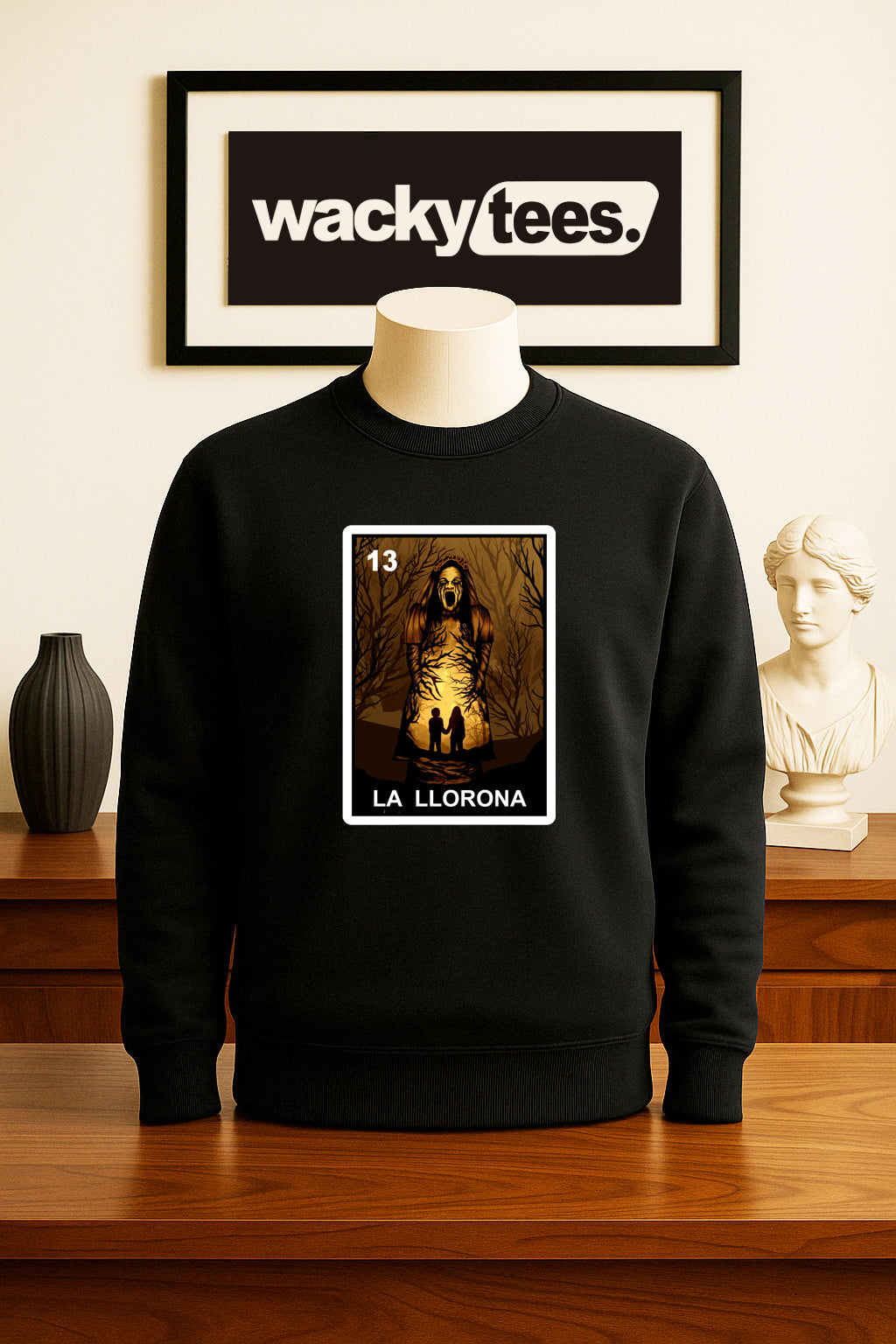 La Llorona The Wailer Halloween 1 Loteria Mexican Bingo Graphic Tee Shirt