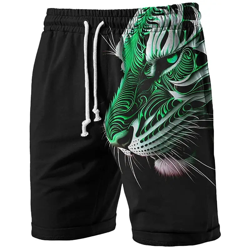 Mens Tiger Long Swim Trunks Surf Trunks Shorts Fashion Street Trend Casual Daily Vacation with Elastic Waist Designer Clothing