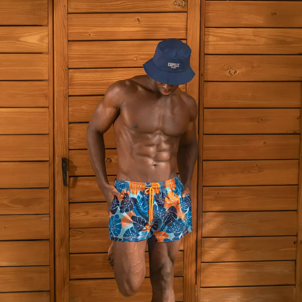 Men’s Premium Compression-Lined Hybrid Shorts – Blue Jungle
